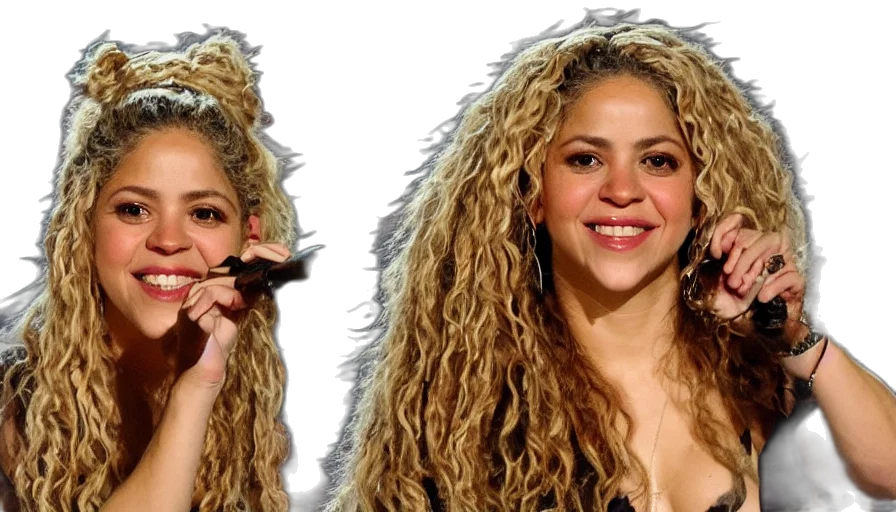 hair, photorealistic, singer, shakira, god, creating, man transparent PNG cut-out
