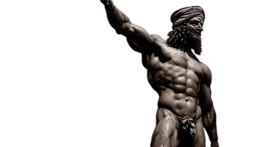 photorealistic, 3d render, roman, statue transparent PNG cut-out