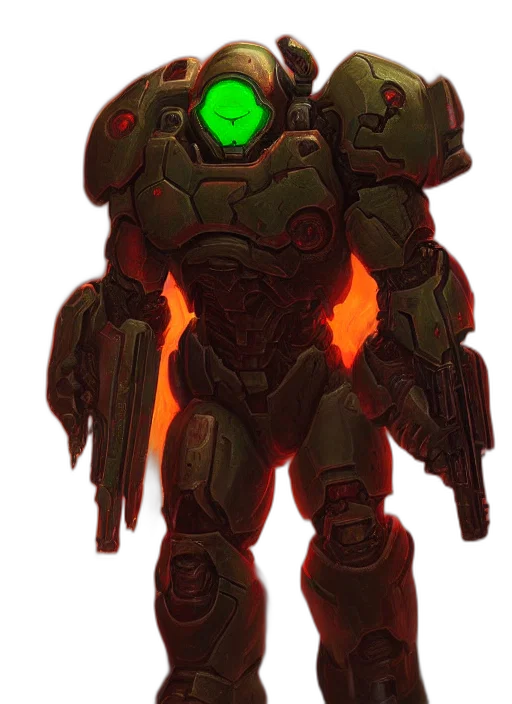 robot, weapon, concept art, pixel art transparent PNG cut-out