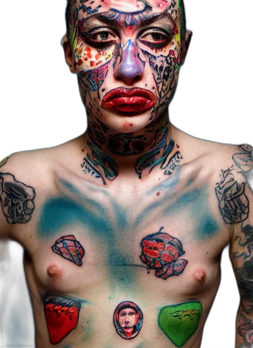 face, mask, jewelry, creature, photorealistic, cyberpunk, concept art, detailed transparent PNG cut-out