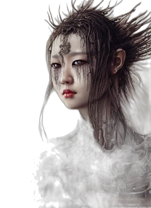 mask, face, hair, creature transparent PNG cut-out
