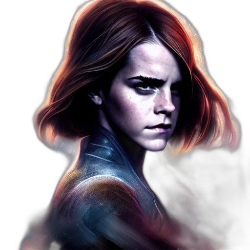 face, hair, photorealistic, comic book art, concept art, fantasy art, neon lights, fire transparent PNG cut-out