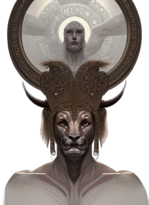 mask, face, crown, creature, fantasy art, concept art, 3d render, photorealistic transparent PNG cut-out