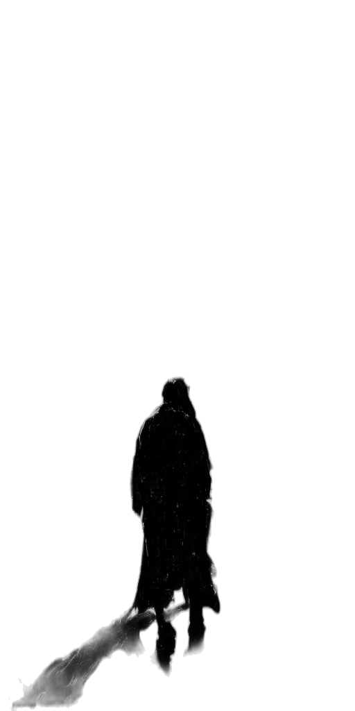 jacket, creature, mask, staff, concept art, pixel art, comic book art, 3d render transparent PNG cut-out