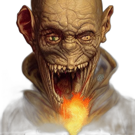 face, mask, creature, staff transparent PNG cut-out