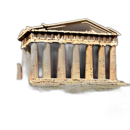 building, furniture, 3d render, concept art, photorealistic, ancient-greek, temples, buildings transparent PNG cut-out
