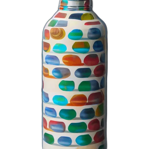 bottle, 3d render, photorealistic, water transparent PNG cut-out