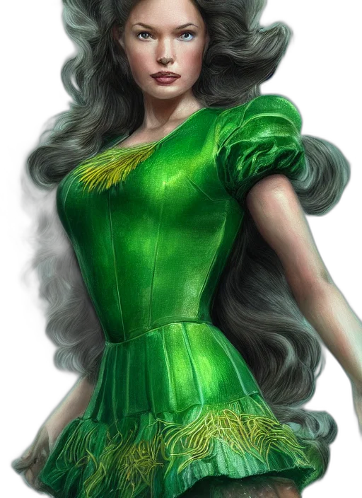 dress, hair, fantasy art, photorealistic transparent PNG cut-out