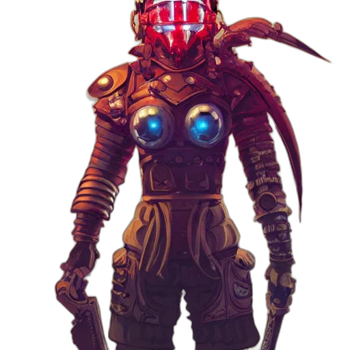 robot, creature, concept art, cyberpunk transparent PNG cut-out
