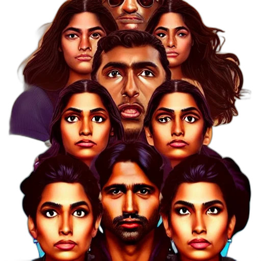 face, concept art, comic book art, photorealistic, cartoon, fire, aesthetic, movie transparent PNG cut-out