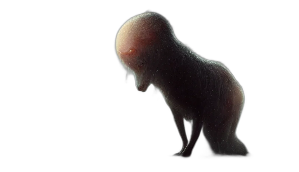 creature, animal, hair, dragon, concept art, 3d render, watercolor, photorealistic transparent PNG cut-out