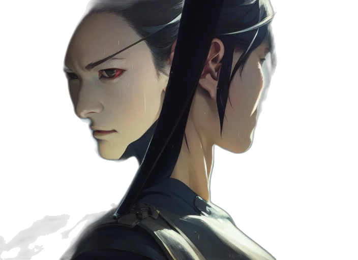 face, mask, staff, robot, concept art, fantasy art, photorealistic, comic book art transparent PNG cut-out