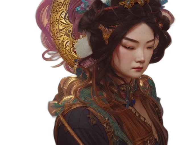 crown, face, jewelry, dragon, fantasy art, concept art, photorealistic, oil painting transparent PNG cut-out