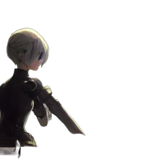 robot, weapon, sword, staff, 3d render, concept art, anime, cyberpunk transparent PNG cut-out