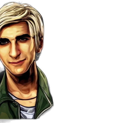 face, jacket, pixel art, concept art transparent PNG cut-out