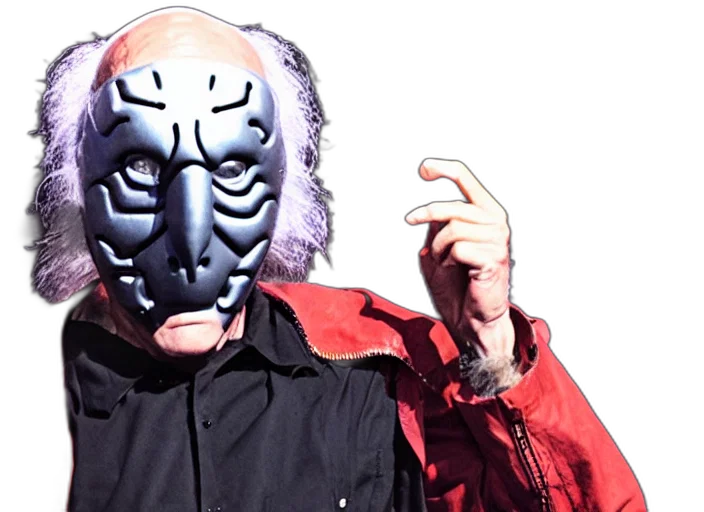 mask, jacket, publicity, photo, still, larry, david, wearing transparent PNG cut-out