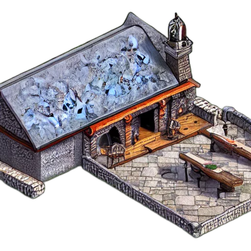 building, concept art, 3d render, fantasy art transparent PNG cut-out