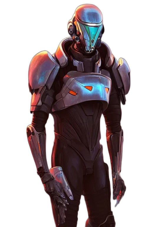 robot, concept art, cyberpunk, fantasy art transparent PNG cut-out