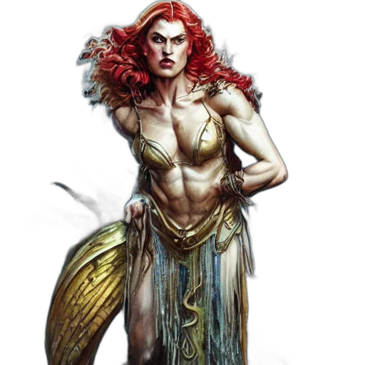 fantasy art, concept art, comic book art, muscular transparent PNG cut-out