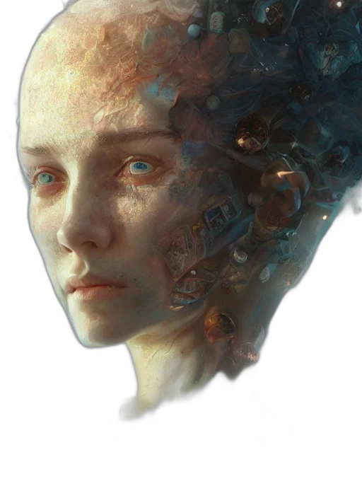 face, robot, crown, mask transparent PNG cut-out