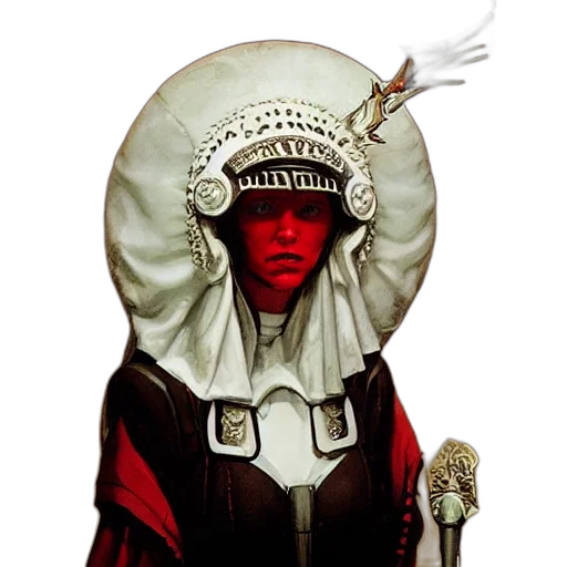 mask, face, staff, hat, concept art, comic book art, fantasy art, pixel art transparent PNG cut-out