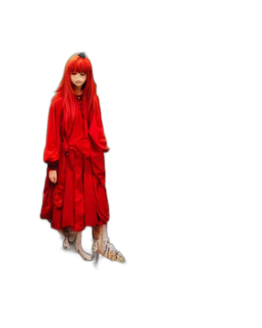 dress, jacket, umbrella, hair transparent PNG cut-out