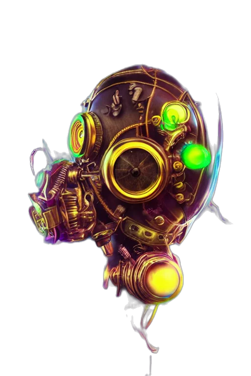 robot, mask, weapon, staff transparent PNG cut-out