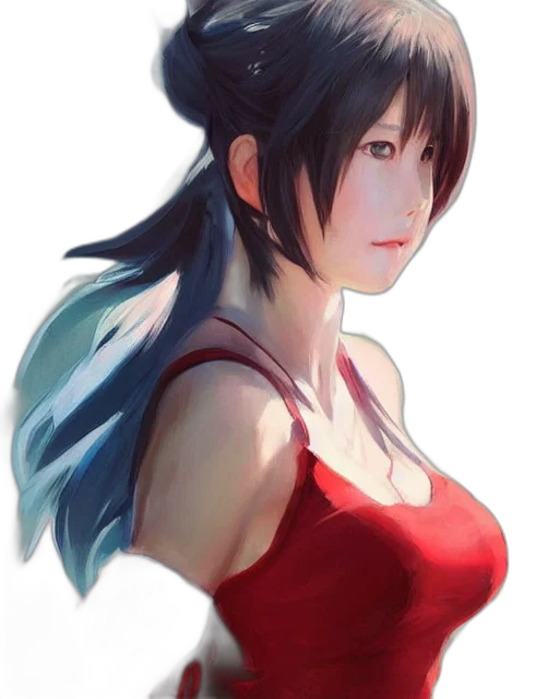 dress, dragon, face, fantasy art transparent PNG cut-out