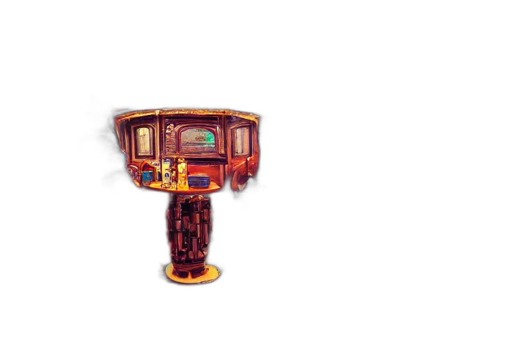 furniture, robot, staff, weapon, pixel art, concept art, 3d render, fantasy art transparent PNG cut-out