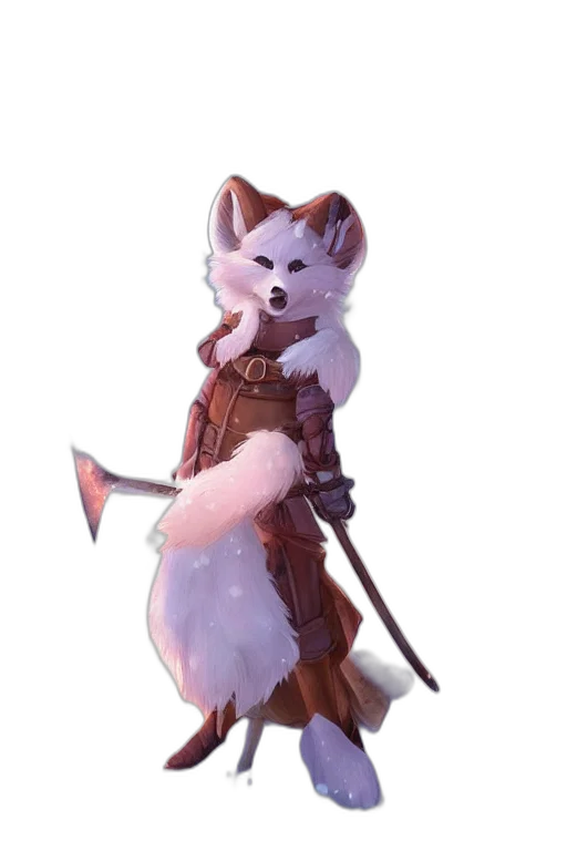 staff, animal, weapon, creature, fantasy art, concept art, pixel art, 3d render transparent PNG cut-out