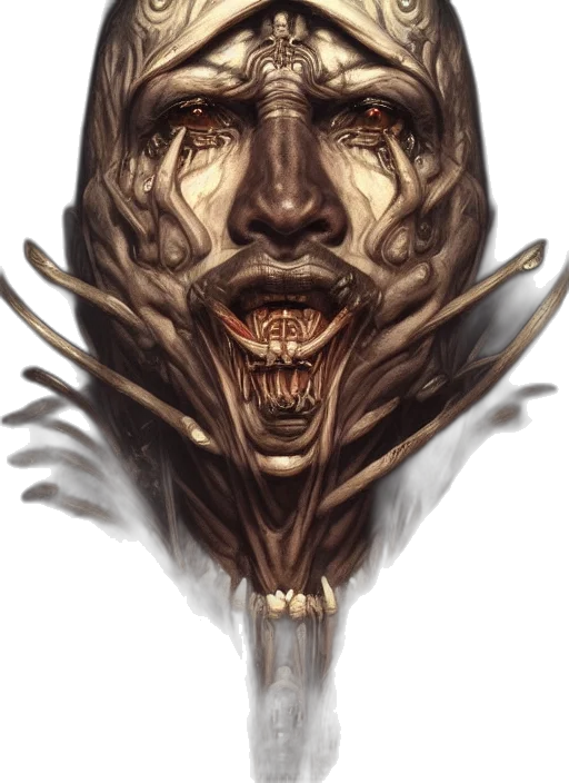 mask, face, creature, staff transparent PNG cut-out