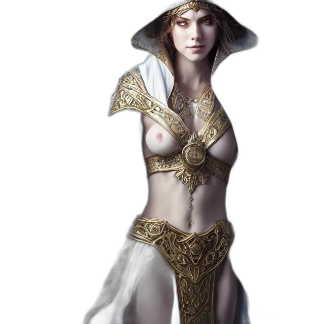 jewelry, dress, sword, fantasy art transparent PNG cut-out