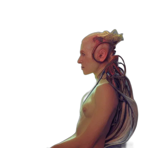 hair, face, staff, mask transparent PNG cut-out