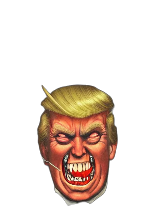 mask, face, creature, weapon, concept art, comic book art, cartoon, 3d render transparent PNG cut-out