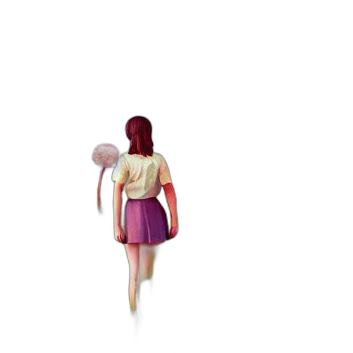 dress, staff, jacket, umbrella, 3d render, pixel art, concept art, cartoon transparent PNG cut-out