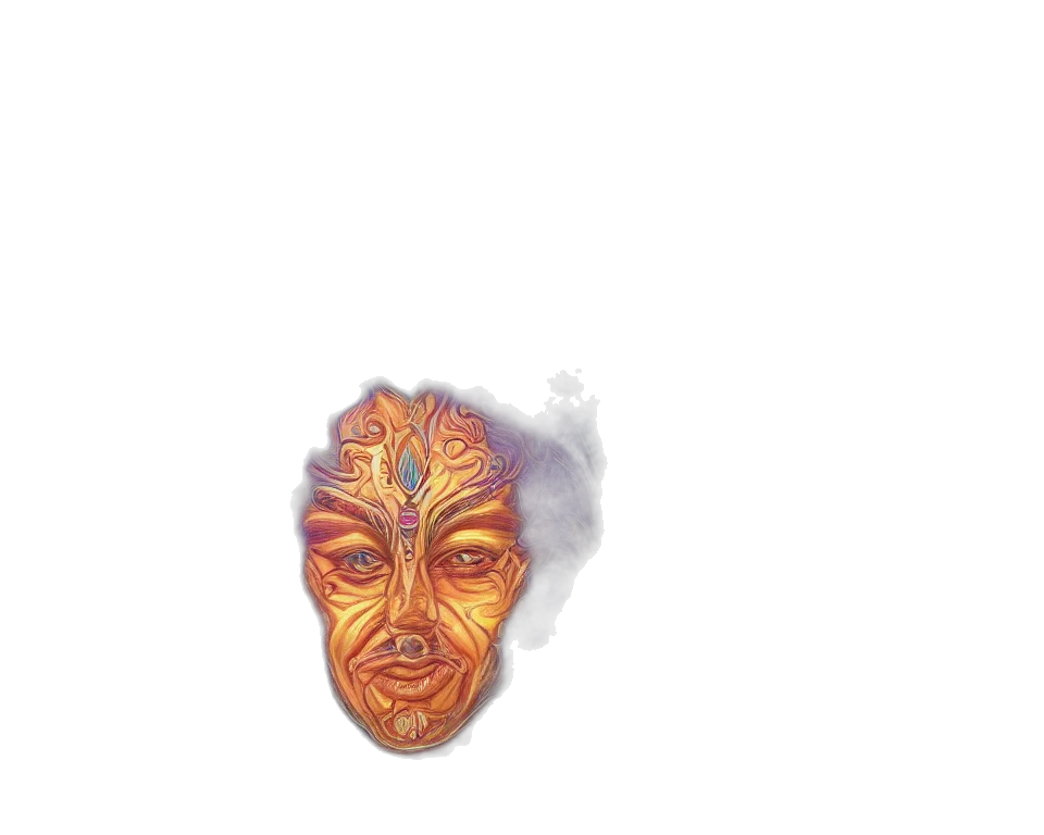 mask, face, creature, crown, concept art, watercolor, 3d render, fantasy art transparent PNG cut-out