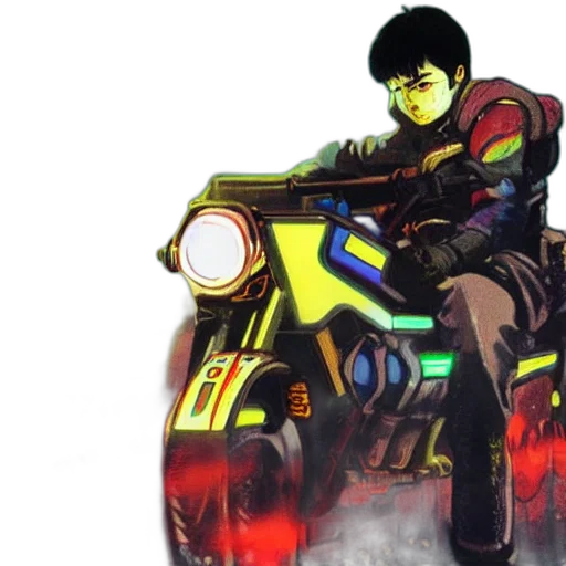 concept art, cyberpunk, comic book art, anime transparent PNG cut-out