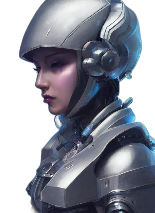 robot, face, cyberpunk, concept art, fantasy art, 3d render, full, body transparent PNG cut-out