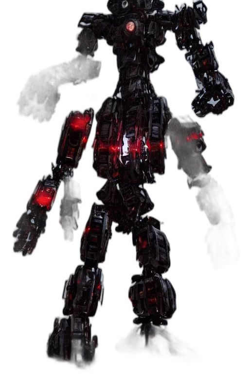 robot, weapon, creature, concept art, 3d render, pixel art, futurecore, fractal transparent PNG cut-out