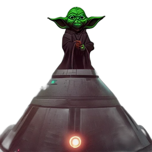 staff, robot, concept art, 3d render, pixel art, fantasy art, outer space, snapshot transparent PNG cut-out