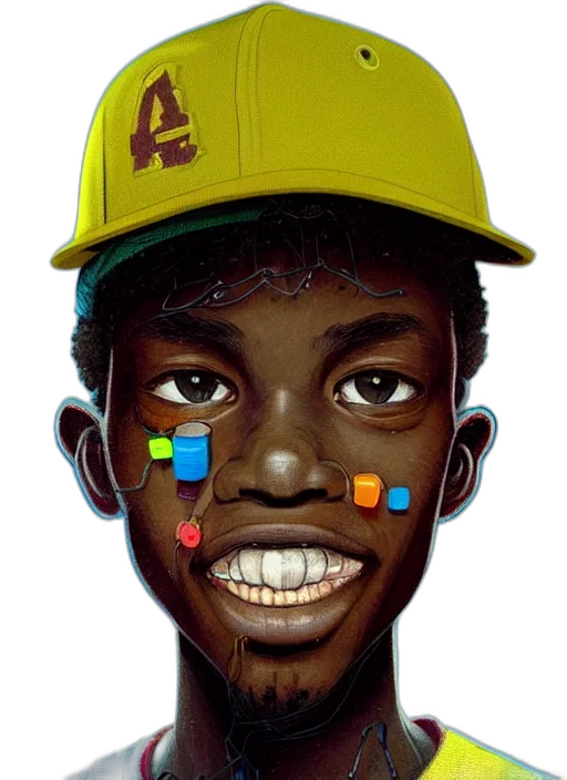 face, hat, mask, crown, photorealistic, cartoon, concept art, pixel art transparent PNG cut-out