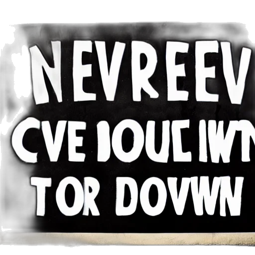 never, gonna, let, down transparent PNG cut-out