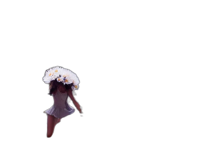 umbrella, hat, dress, hair transparent PNG cut-out