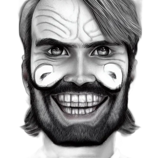 face, mask, creature, pencil sketch, cartoon, comic book art, photorealistic, pewdiepie transparent PNG cut-out