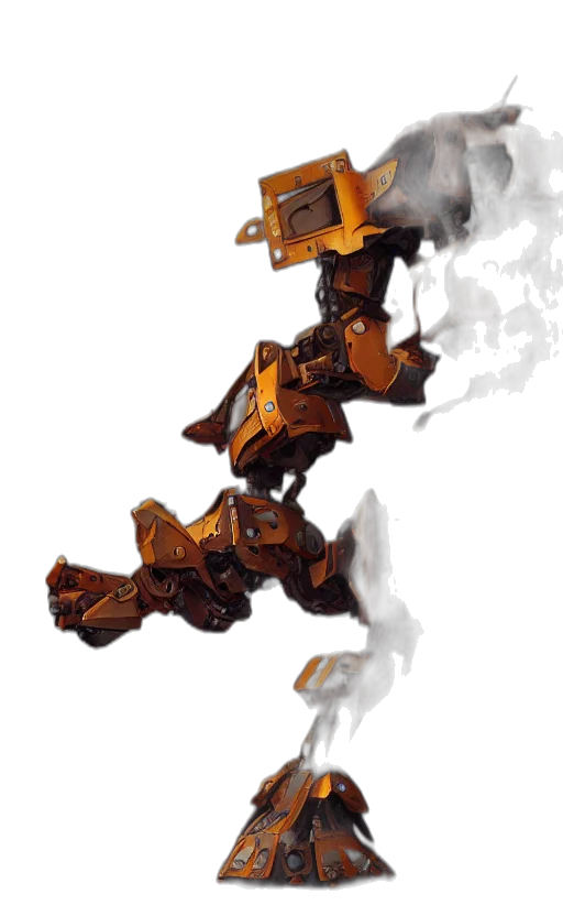 robot, weapon, dragon, staff transparent PNG cut-out