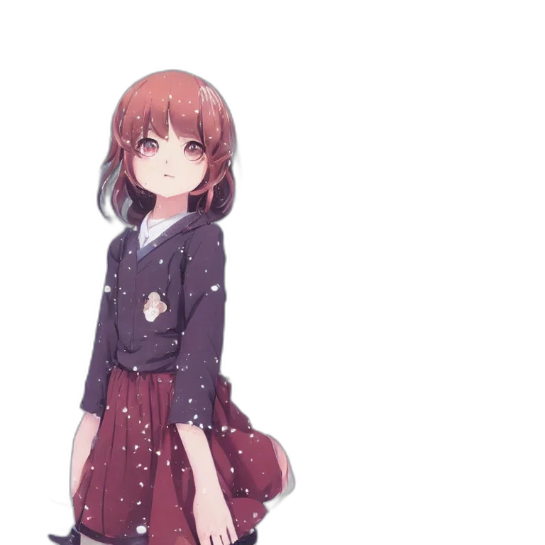 dress, jacket, staff, flower, pixel art, anime, concept art, watercolor transparent PNG cut-out