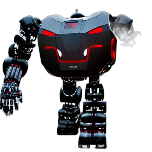 robot, weapon, concept art, 3d render, cyberpunk, pixel art, giant, robotic transparent PNG cut-out
