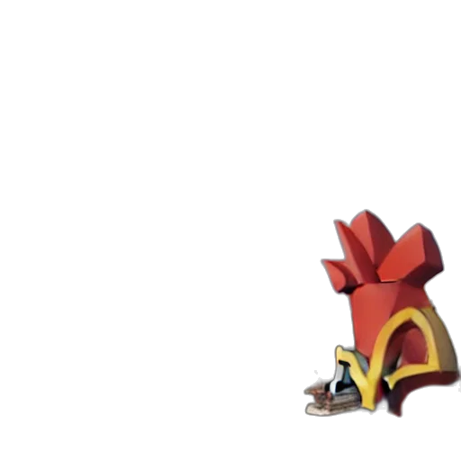 dragon, creature, animal, mask, concept art, 3d render, pixel art, fire transparent PNG cut-out