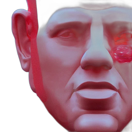 mask, face, 3d render, photorealistic transparent PNG cut-out