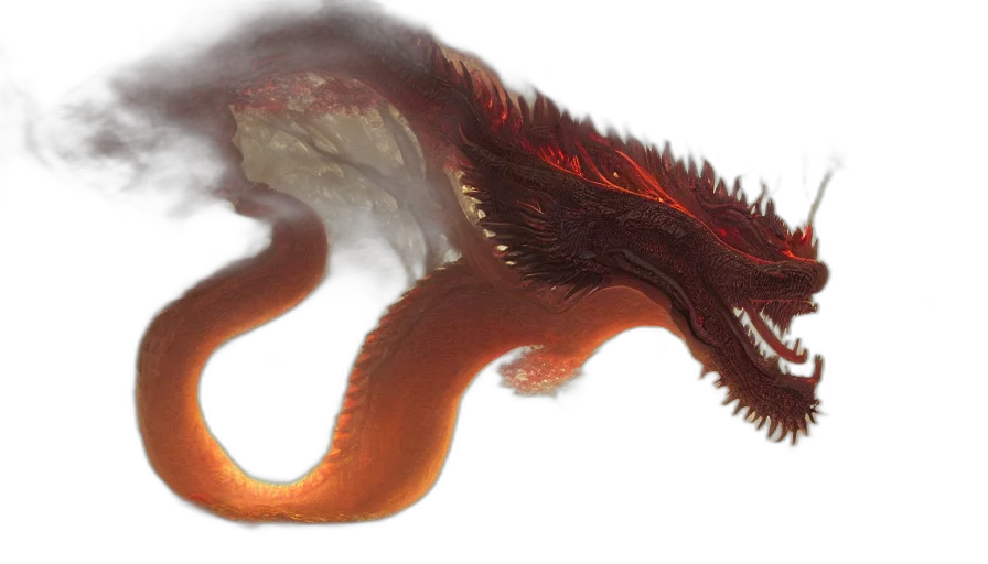 dragon, creature, animal, hair, 3d render, concept art, photorealistic, fantasy art transparent PNG cut-out